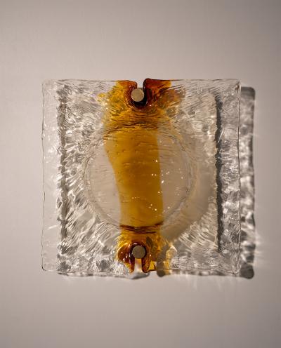 Toni Zuccheri Toni Zuccheri Large Wall Lamp for Venini 1960s