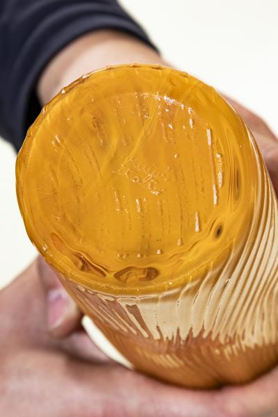 Toni Zuccheri Toni Zuccheri Orange Vase from Tronchi series for Venini 70s