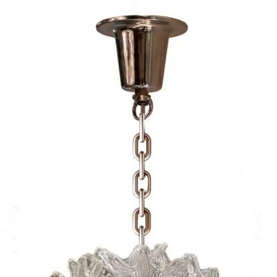 Toni Zuccheri Toni Zuccheri for Venini Clear Murano Glass Petite Esprit Chandelier 1970s