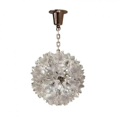 Toni Zuccheri Toni Zuccheri for Venini Clear Murano Glass Petite Esprit Chandelier 1970s