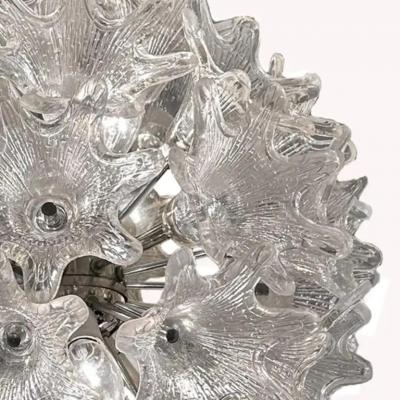 Toni Zuccheri Toni Zuccheri for Venini Clear Murano Glass Petite Esprit Chandelier 1970s