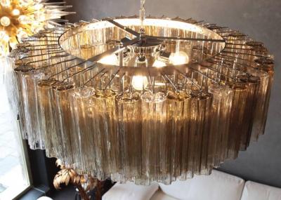 Toni Zuccheri Very Huge Multi Color Murano Tronchi Chandelier by Toni Zuccheri by Venini