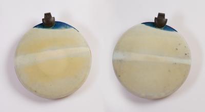 Tonino Negri Pair of Contemporary Ceramic Sconces by Tonino Negri