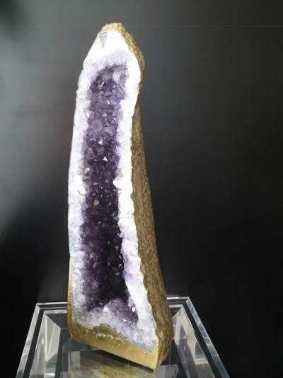 Tony Duquette Amethyst Geode in 22 Karat Gold Leaf