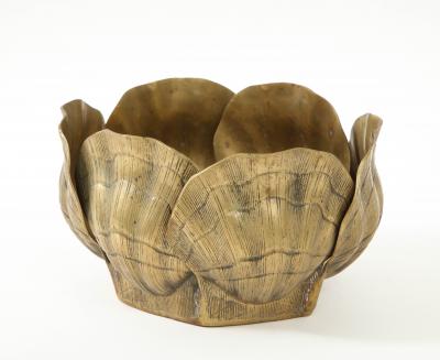 Tony Duquette Duquette Style Broze Shell Planter 1 2