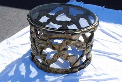 Tony Duquette Gold Ribbon Coffee Table in the style of Tony Duquette