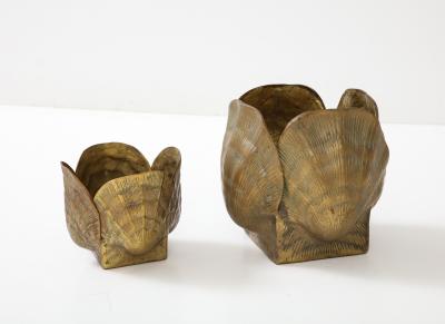 Tony Duquette Pair Duquette Style Bronze Planters