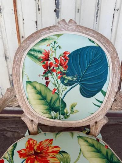 Tony Duquette Pair of Tropical Twig Regency Armchairs