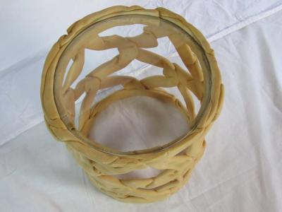 Tony Duquette Resin Ribbon End Table in the Style of Tony Duquette 1980s