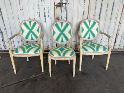 Tony Duquette Set of 8 Faux Bois Twig Regency Chairs