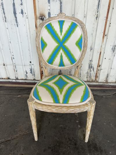 Tony Duquette Set of 8 Faux Bois Twig Regency Chairs