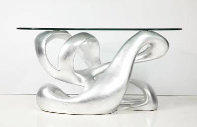 Tony Duquette Stunning Silver Leaf Console table Designed by Tony Duquette 