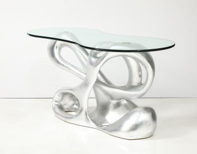 Tony Duquette Stunning Silver Leaf Console table Designed by Tony Duquette 