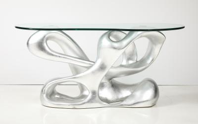 Tony Duquette Stunning Silver Leaf Console table Designed by Tony Duquette 