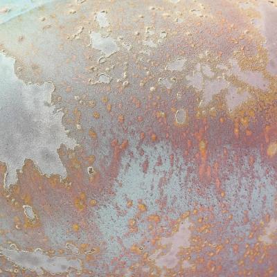 Tony Evans Mid Century Glazed Gray Violet Textural Ceramic Vase Signed Tony Evans