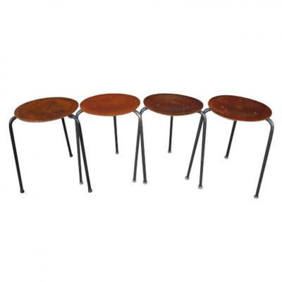 Tony Paul Set of Four Mid Century Modern Nesting Tables Tablettes by Tony Paul