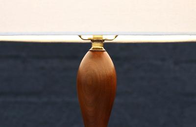 Tony Paul Tony Paul Sculpted Brass Walnut Table Lamp by Westwood Industries