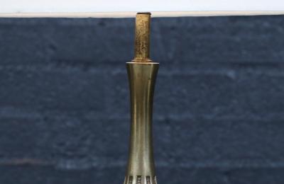 Tony Paul Tony Paul Sculpted Brass Walnut Table Lamps for Westwood Industries