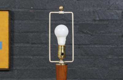 Tony Paul Tony Paul Sculpted Walnut Brass Table Lamp by Westwood Industries