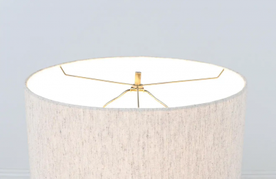 Tony Paul Tony Paul Sculpted Walnut Brass Table Lamps for Westwood Industries