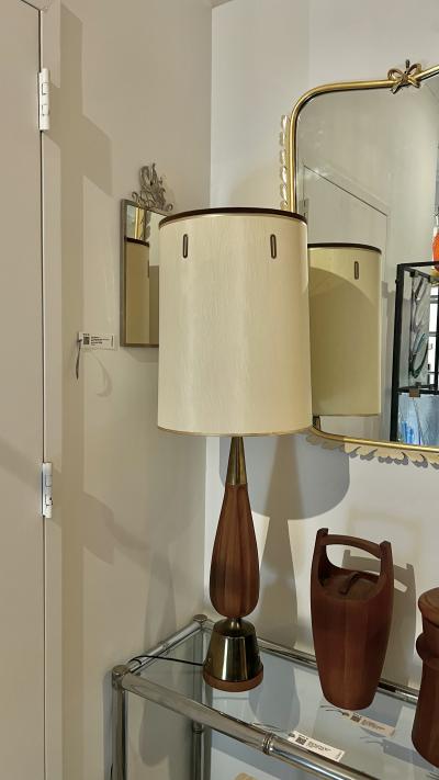 Tony Paul Tony Paul by Westwood Industries Brass Walnut Table Lamp c 1960 United States