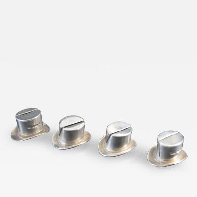 Top Hats Place Card Holders Sterling Silver England