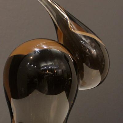 Topaz art glass Bird Sculpture