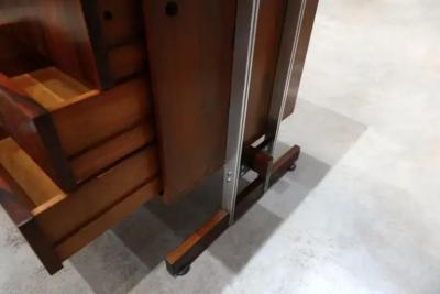 Tora Brasil Mid Century Modern Desk in Hardwood and Marble by Novo Rumo c 1960s