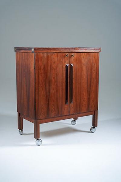 Torbjorn Afdal Bar Cabinet by Torbj rn Afdal for Bruksbo Norway 1960s