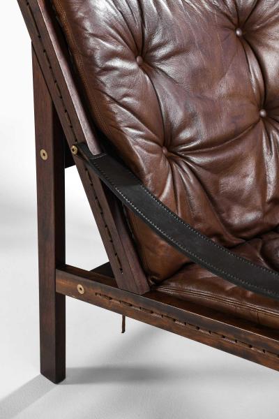 Torbjorn Afdal Pair of Torbj rn Afdal Leather Easy Chairs by Bruksbo 1962