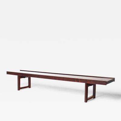 Torbjorn Afdal Torbj rn Afdal Extra Long Rosewood Krobo Bench Norway 1960s