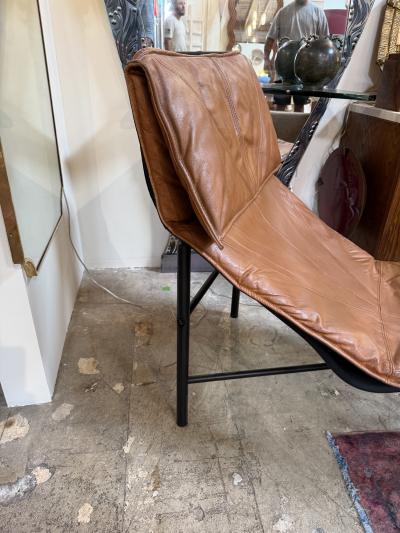 Tord Bjorklund Tord Bj rklund Brown Leather Chaise Lounge 1970