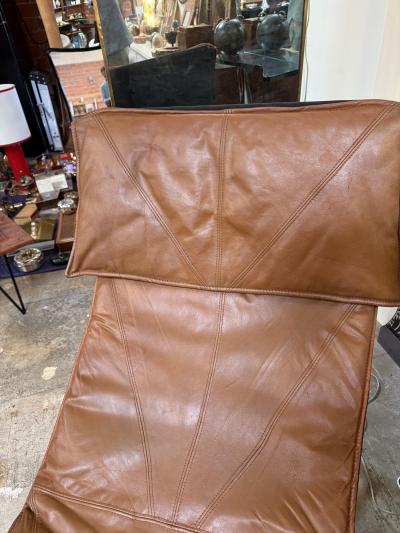 Tord Bjorklund Tord Bj rklund Brown Leather Chaise Lounge 1970
