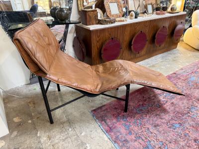 Tord Bjorklund Tord Bj rklund Brown Leather Chaise Lounge 1970