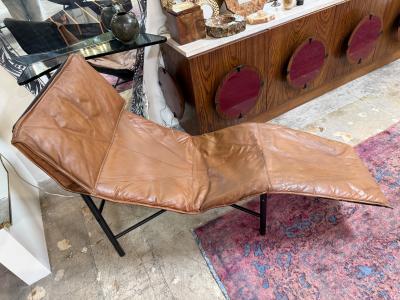 Tord Bjorklund Tord Bj rklund Brown Leather Chaise Lounge 1970