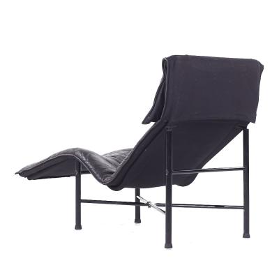 Tord Bjorklund Tord Bjorklund for Ikea Mid Century Black Leather Chaise