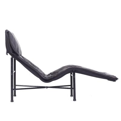 Tord Bjorklund Tord Bjorklund for Ikea Mid Century Black Leather Chaise