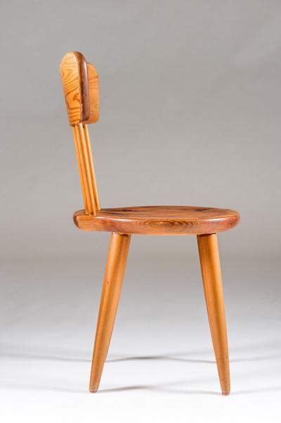 Torsten Claesson Set of Four Swedish Chairs in Pine by Torsten Claeson 1930s