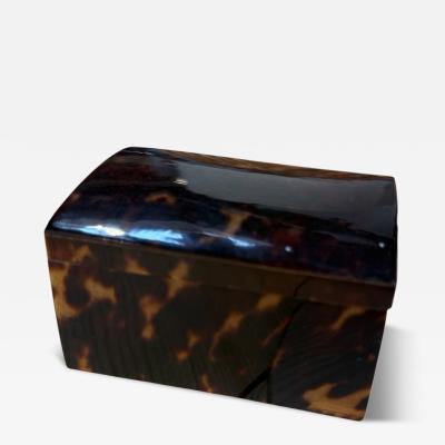 Tortoiseshell Pattern Lacquered Dome Top Trinket Box
