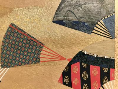 Tosa School Scattered Fans with Seasonal Motifs 19th century
