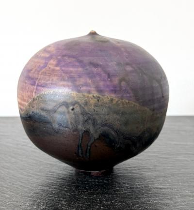Toshiko Takaezu Ceramic Closed Form Moon Pot by Toshiko Takaezu