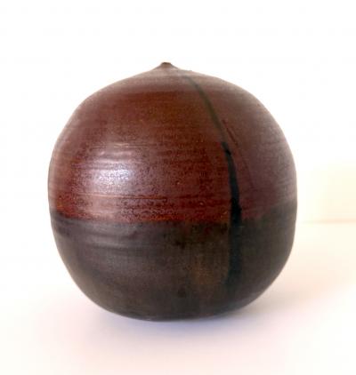 Toshiko Takaezu Ceramic Closed Form Moon Pot by Toshiko Takaezu