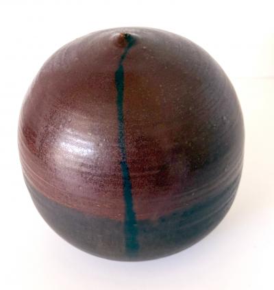 Toshiko Takaezu Ceramic Closed Form Moon Pot by Toshiko Takaezu