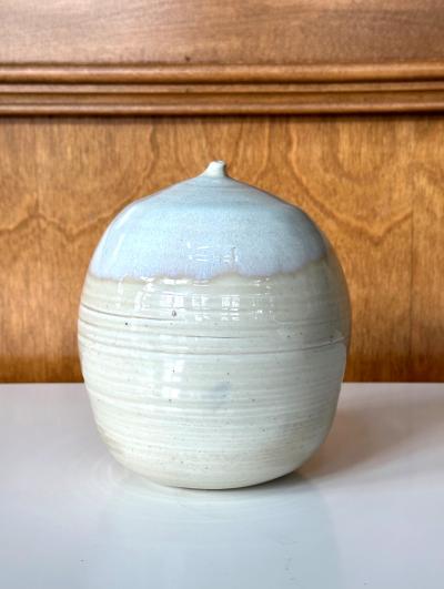 Toshiko Takaezu Ceramic Moon Pot with Rattle by Toshiko Takaezu