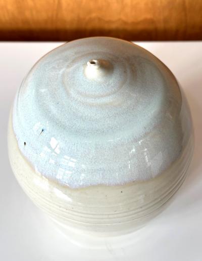 Toshiko Takaezu Ceramic Moon Pot with Rattle by Toshiko Takaezu