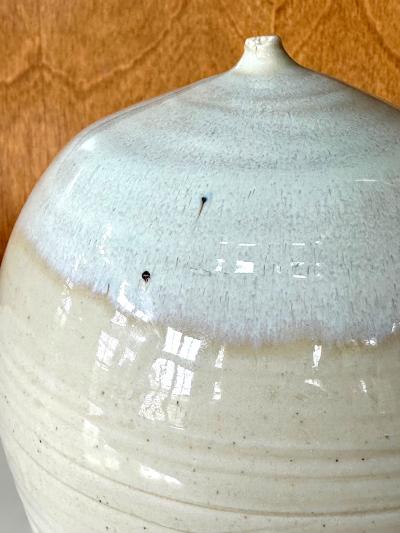 Toshiko Takaezu Ceramic Moon Pot with Rattle by Toshiko Takaezu