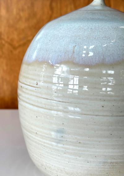 Toshiko Takaezu Ceramic Moon Pot with Rattle by Toshiko Takaezu