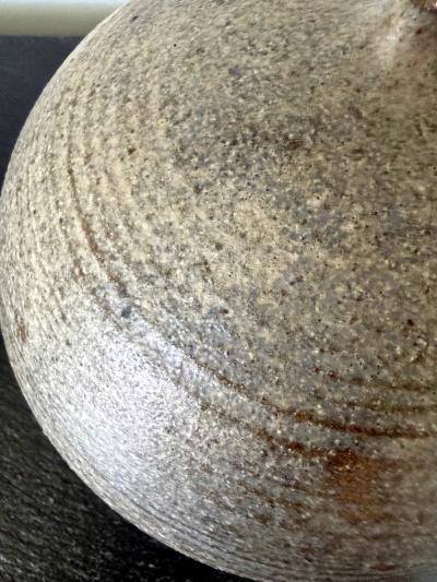 Toshiko Takaezu Ceramic Moon Pot with Rattle by Toshiko Takaezu