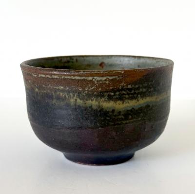 Toshiko Takaezu Fine Ceramic Tea Bowl with Brilliant Glaze by Toshiko Takaezu