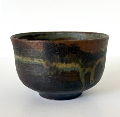 Toshiko Takaezu Fine Ceramic Tea Bowl with Brilliant Glaze by Toshiko Takaezu